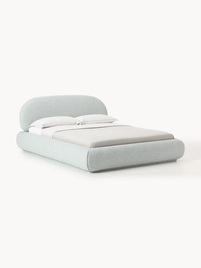 Siri Çift Kişilik Karyola Açık Mavi Bukle