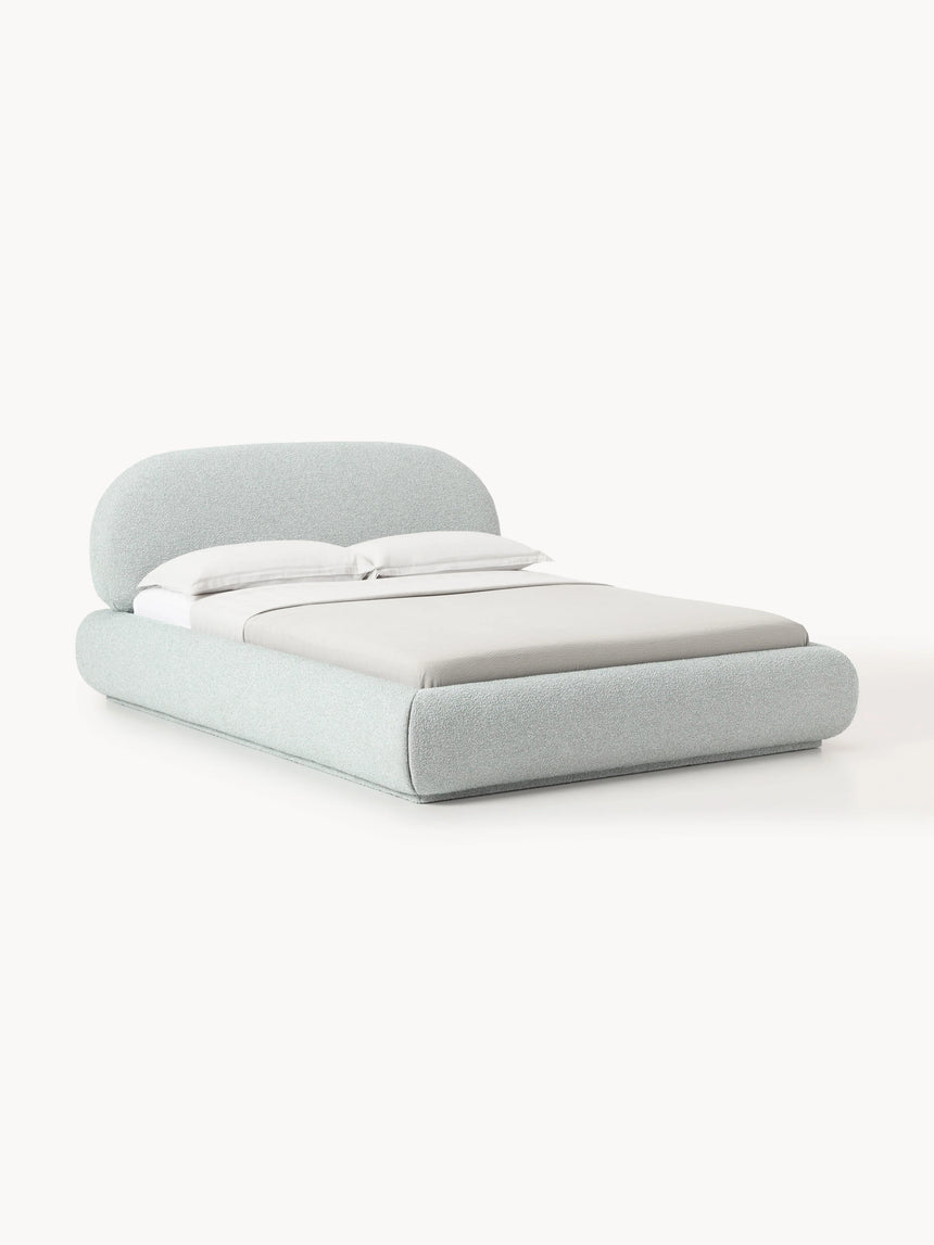 Siri Çift Kişilik Karyola Açık Mavi Bukle