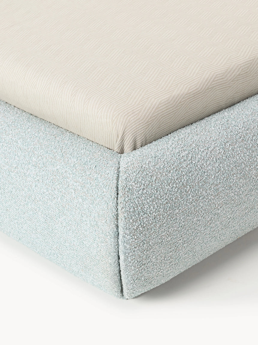 Siri Çift Kişilik Karyola Açık Mavi Bukle