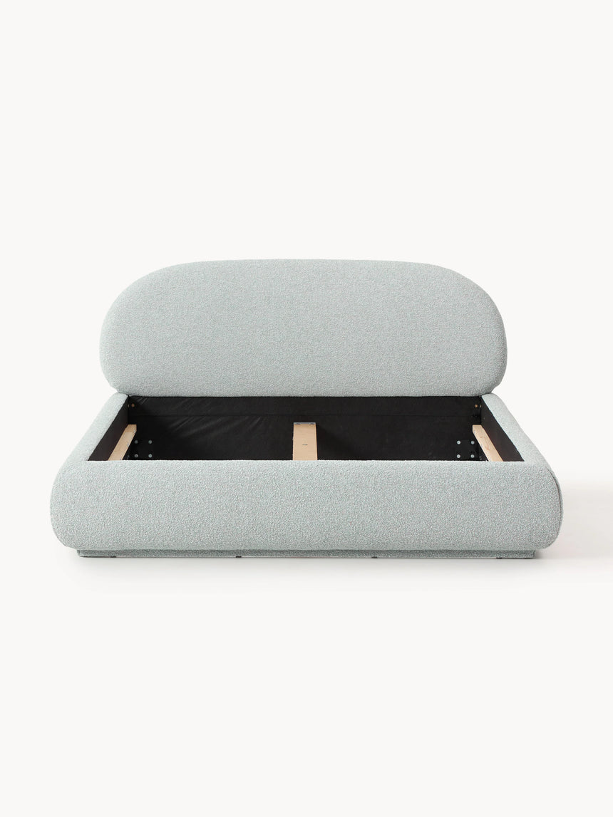 Siri Çift Kişilik Karyola Açık Mavi Bukle