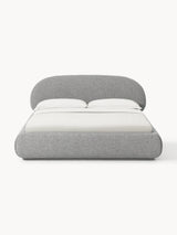 Siri Çift Kişilik Karyola Gri Bukle