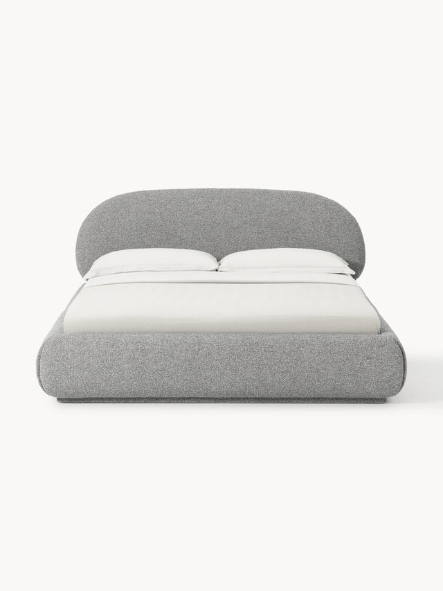 Siri Çift Kişilik Karyola Gri Bukle