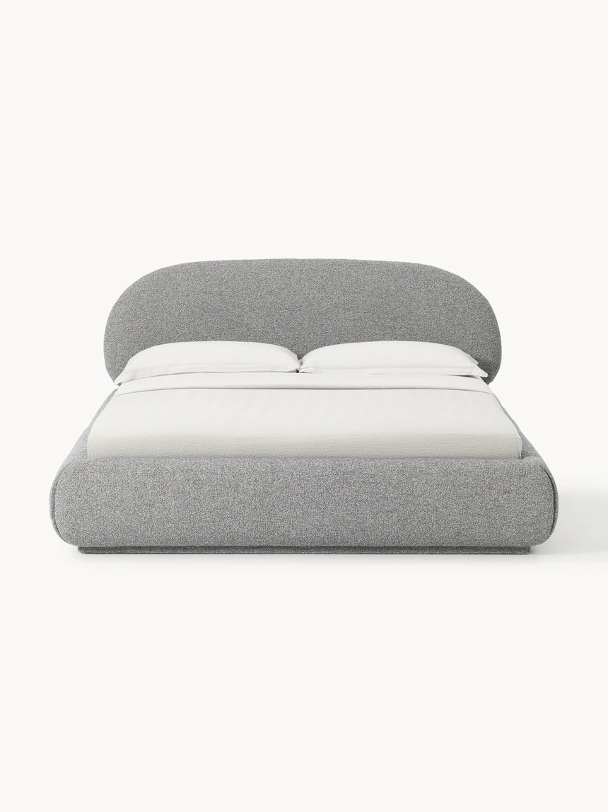 Siri Çift Kişilik Karyola Gri Bukle