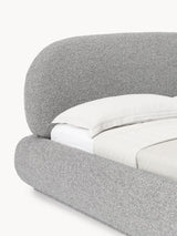 Siri Çift Kişilik Karyola Gri Bukle