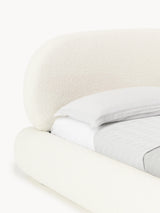 Siri Çift Kişilik Karyola Kırık Beyaz Bukle