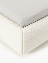 Siri Çift Kişilik Karyola Kırık Beyaz Bukle