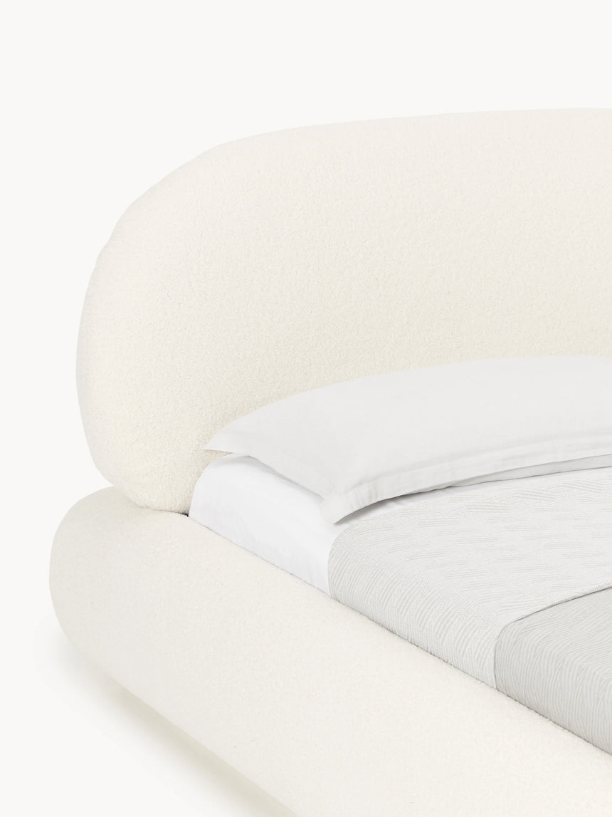 Siri Çift Kişilik Karyola Kırık Beyaz Teddy