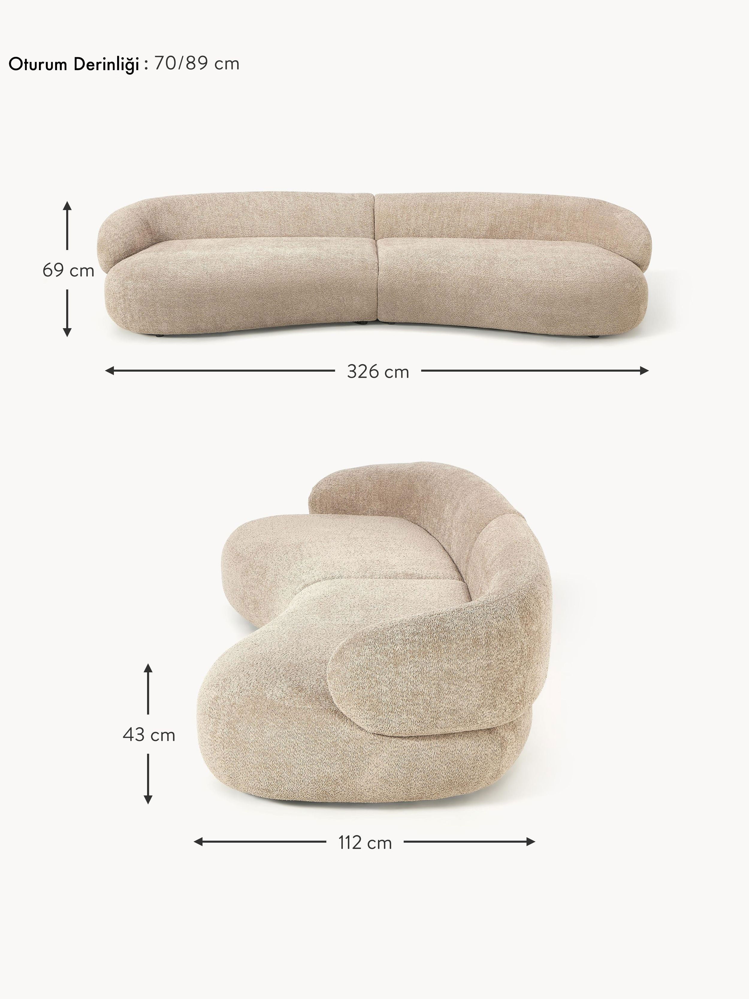 Siri Puf Dörtlü Koltuk Kahve Bej Teddy - VAVDEKO