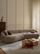 Siri Puf Dörtlü Koltuk Kahve Bej Teddy