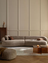 Siri Puf Dörtlü Koltuk Kahve Bej Teddy