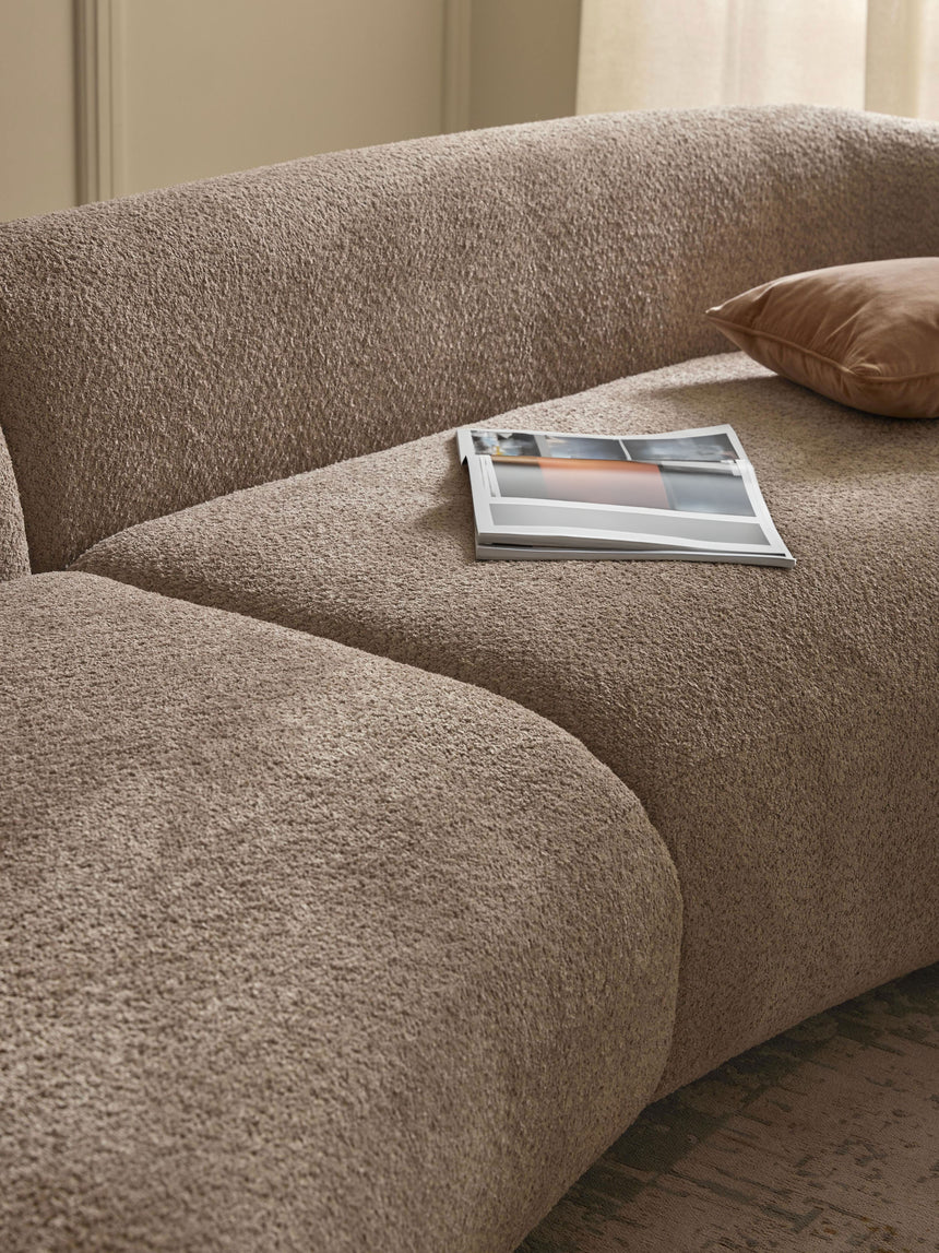 Siri Puf Dörtlü Koltuk Kahve Bej Teddy