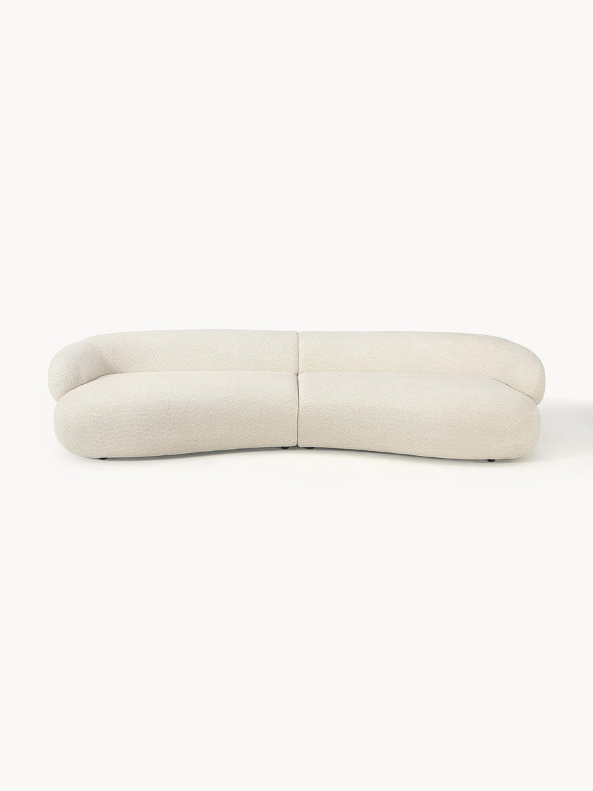 Siri Puf Dörtlü Koltuk Kırık Beyaz Teddy