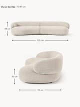 Siri Puf Dörtlü Koltuk Krem