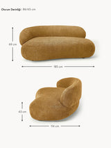 Siri Puf İkili Koltuk Aşıboyası Teddy