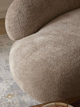 Siri Puf İkili Koltuk Kahve Bej Teddy