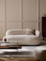 Siri Puf İkili Koltuk Kırık Beyaz Teddy