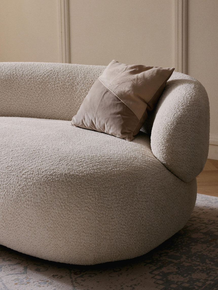 Siri Puf İkili Koltuk Kırık Beyaz Teddy