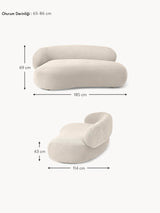 Siri Puf İkili Koltuk Krem