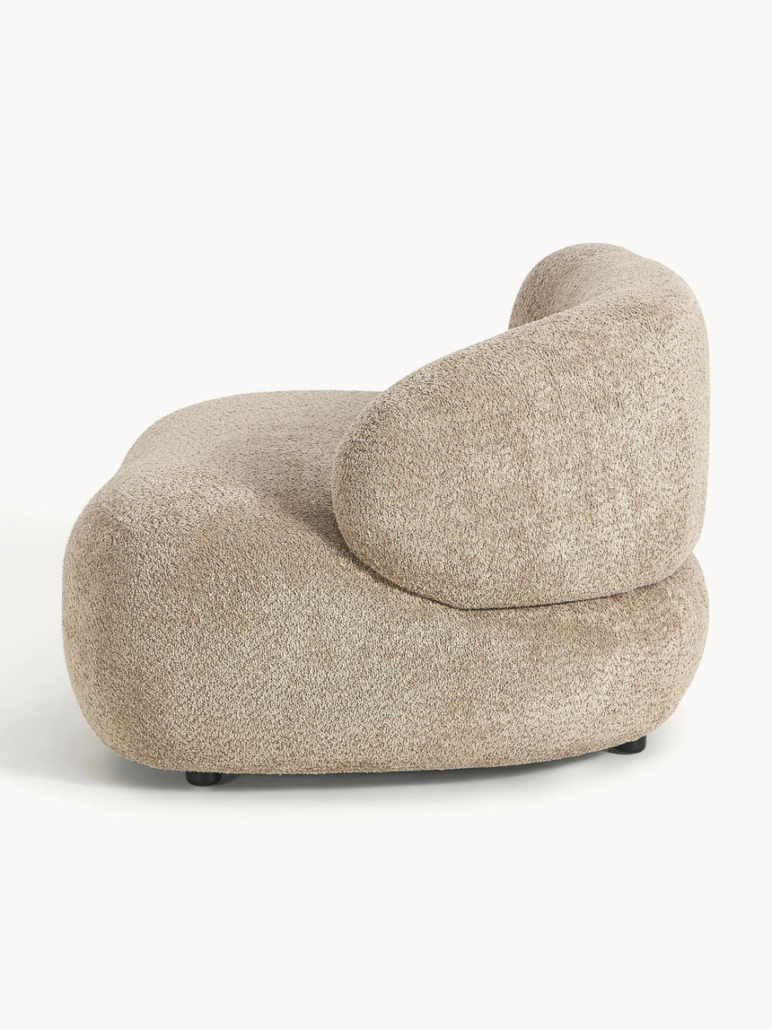 Siri Puf Tekli Koltuk Kahve Bej Teddy