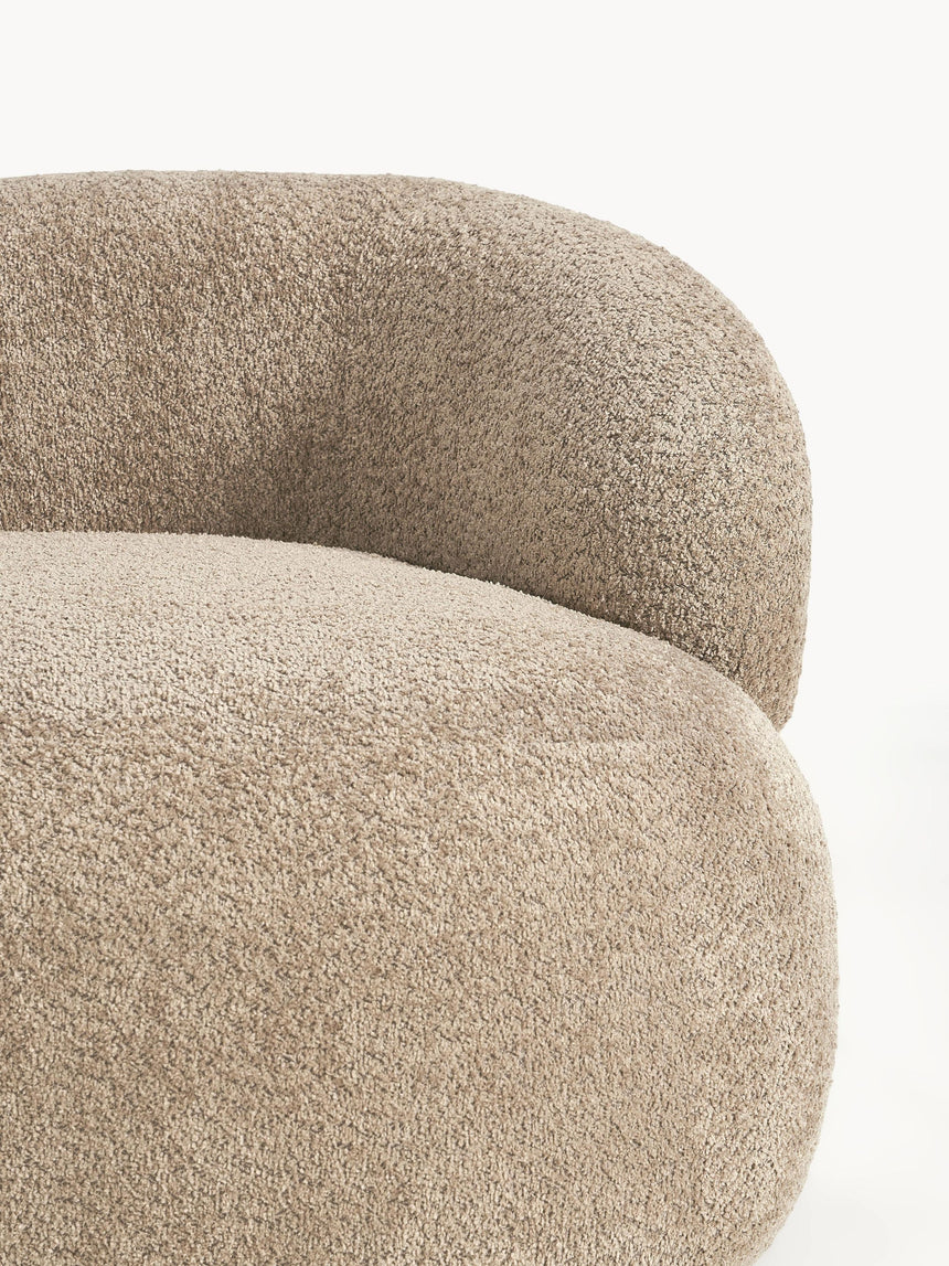 Siri Puf Tekli Koltuk Kahve Bej Teddy