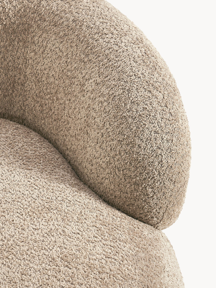 Siri Puf Tekli Koltuk Kahve Bej Teddy