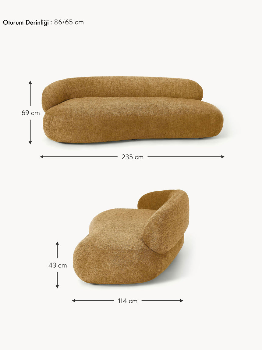 Siri Puf Üçlü Koltuk Aşıboyası Teddy