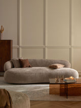 Siri Puf Üçlü Koltuk Kahve Bej Teddy