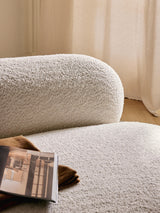 Siri Puf Üçlü Koltuk Kırık Beyaz Teddy