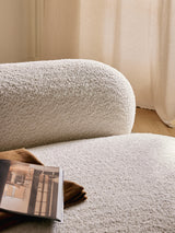 Siri Puf Üçlü Koltuk Kırık Beyaz Teddy