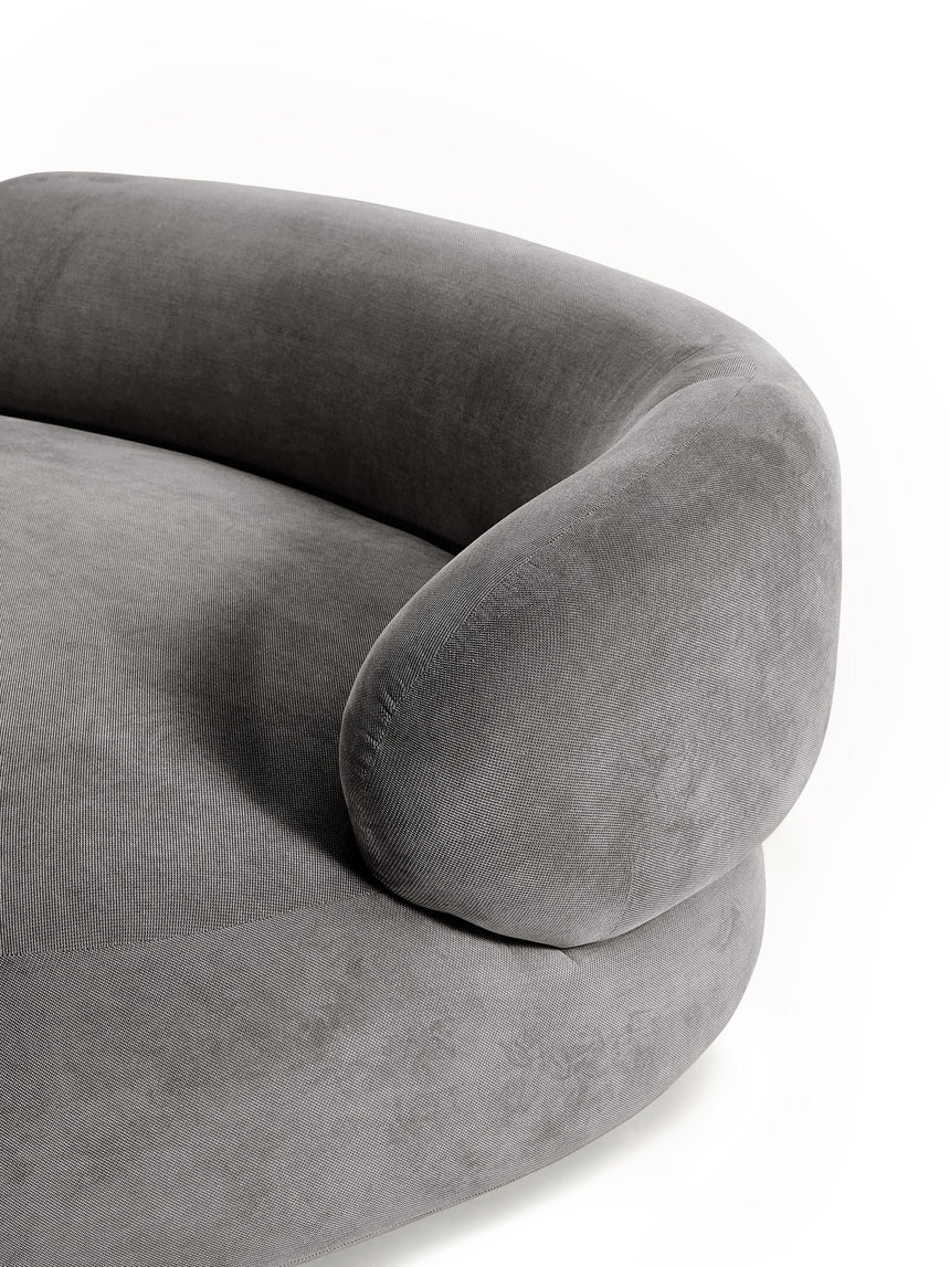 Siri Puf Üçlü Koltuk Koyu Gri