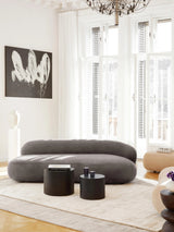 Siri Puf Üçlü Koltuk Koyu Gri