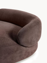 Siri Puf Üçlü Koltuk Koyu Kahve