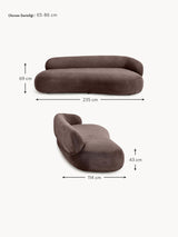 Siri Puf Üçlü Koltuk Koyu Kahve