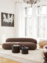 Siri Puf Üçlü Koltuk Koyu Kahve