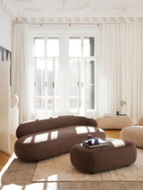 Siri Puf Üçlü Koltuk Koyu Kahve