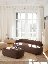 Siri Puf Üçlü Koltuk Koyu Kahve