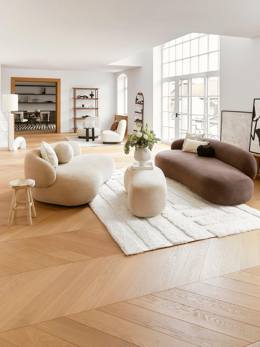 Siri Puf Üçlü Koltuk Koyu Kahve