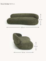 Siri Puf Üçlü Koltuk Yeşil Teddy