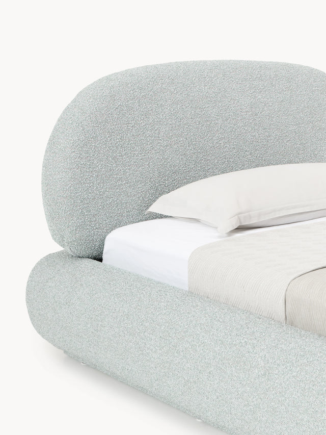 Siri Tek Kişilik Karyola Açık Mavi Bukle