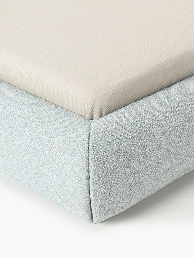 Siri Tek Kişilik Karyola Açık Mavi Bukle