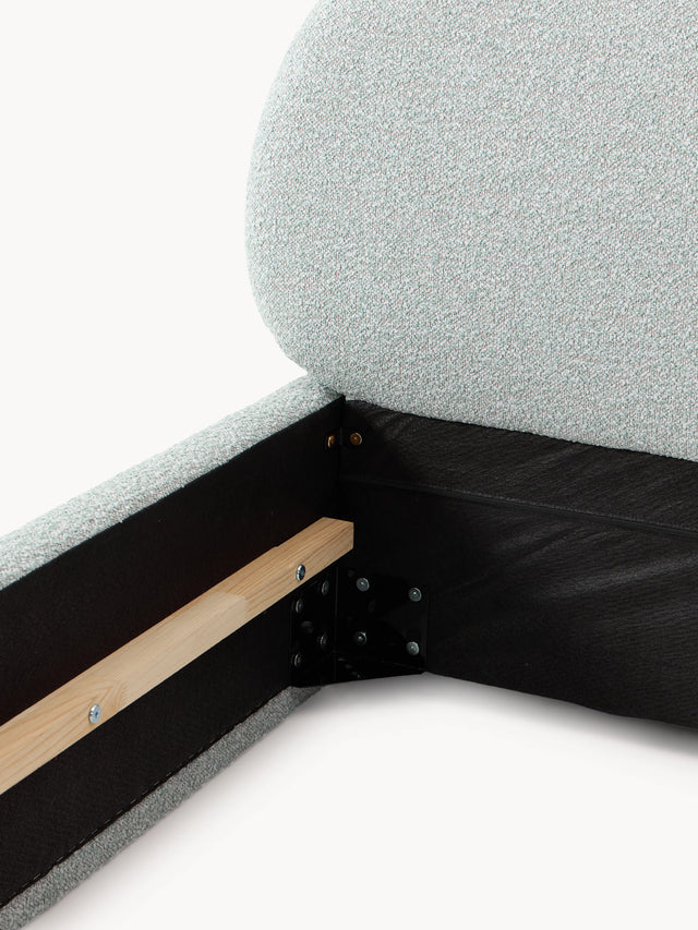 Siri Tek Kişilik Karyola Açık Mavi Bukle