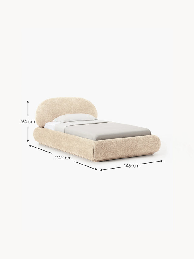 Siri Tek Kişilik Karyola Bej Teddy