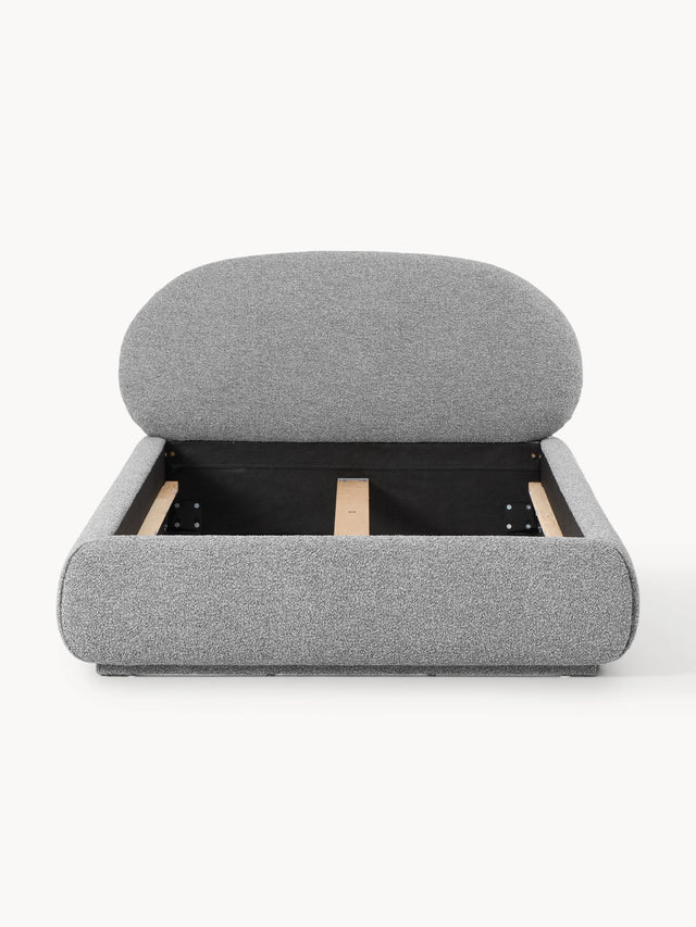 Siri Tek Kişilik Karyola Gri Bukle