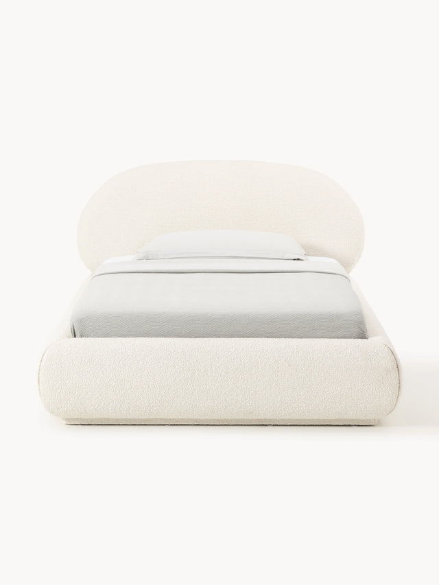 Siri Tek Kişilik Karyola Kırık Beyaz Bukle