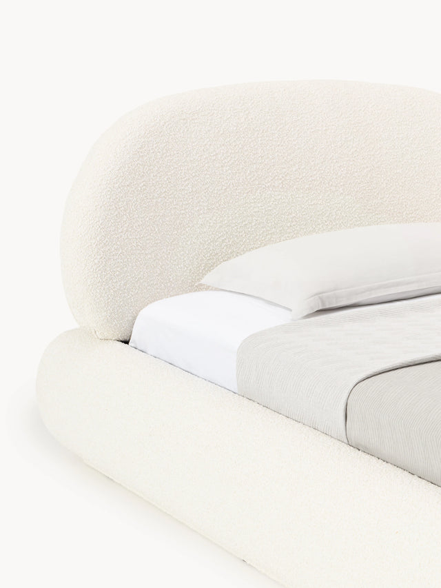 Siri Tek Kişilik Karyola Kırık Beyaz Bukle