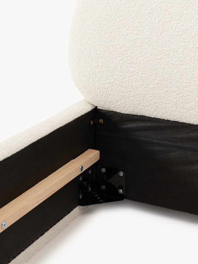 Siri Tek Kişilik Karyola Kırık Beyaz Bukle