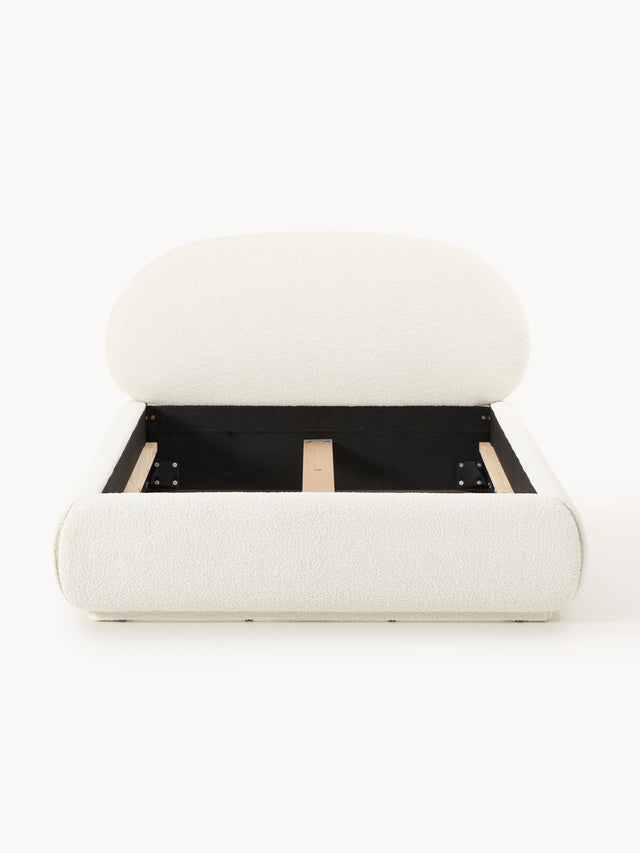 Siri Tek Kişilik Karyola Kırık Beyaz Bukle