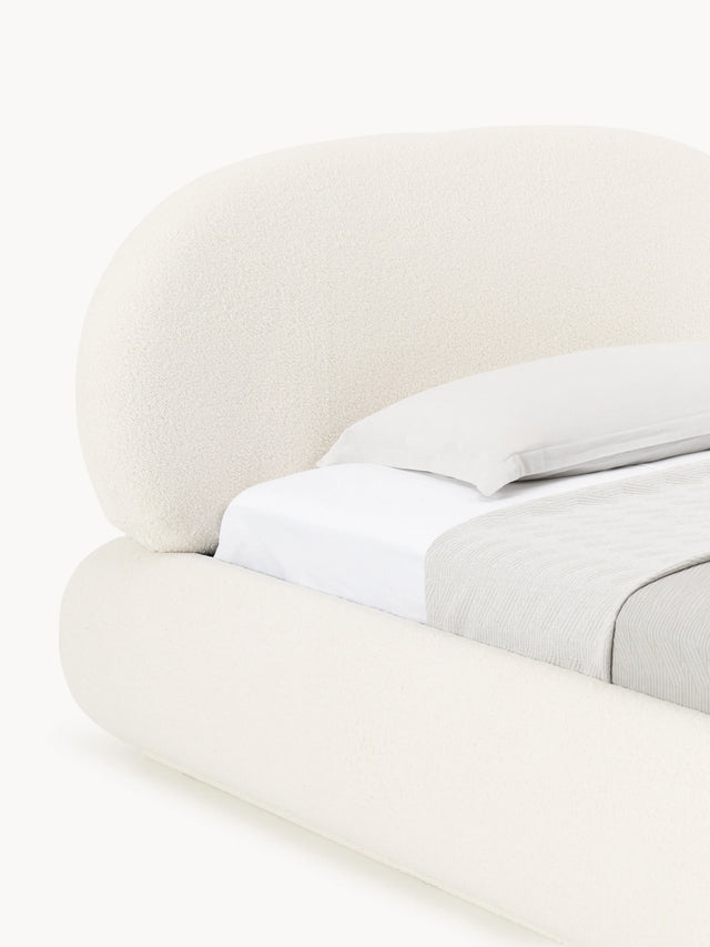 Siri Tek Kişilik Karyola Kırık Beyaz Teddy