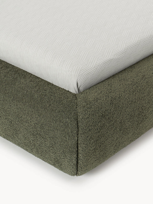 Siri Tek Kişilik Karyola Koyu Yeşil Teddy