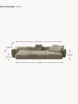 Soma Dörtlü Koltuk Zeytin Yeşili Fitilli Kadife